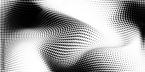 Grunge halftone gradient background. Faded grit noise texture. White and black sandy wallpaper. Retro pixelated backdrop. Anime or manga style comic overlay