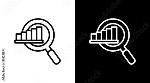 Market Research With Icon Set Design