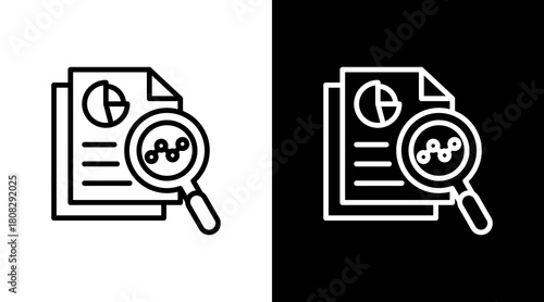 Market Research With Icon Set Design