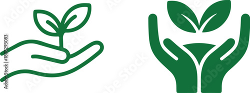 Plant growth and care icons