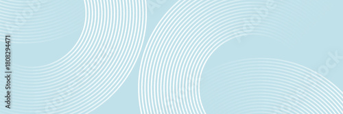 Modern abstract background. Glossy white gradient circle lines. Minimal geometric pattern