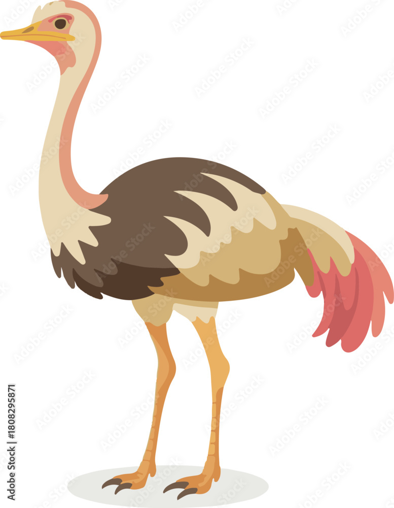 Obraz premium vector illustration of cartoon crane
