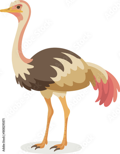 vector illustration of cartoon crane