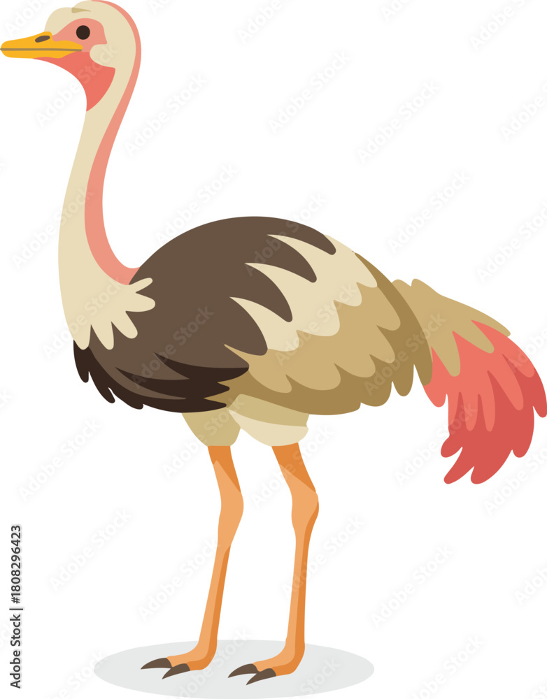 Obraz premium vector illustration of a stork