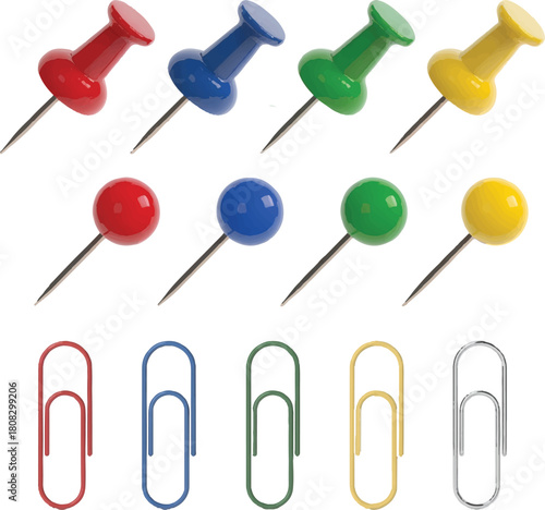 push pin isolated on white background