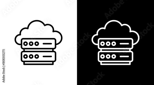 Cloud Computing With Icon Set Design