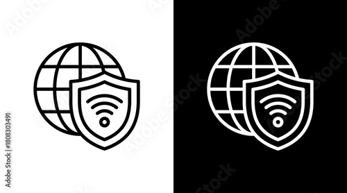 Vpn With Icon Set Design