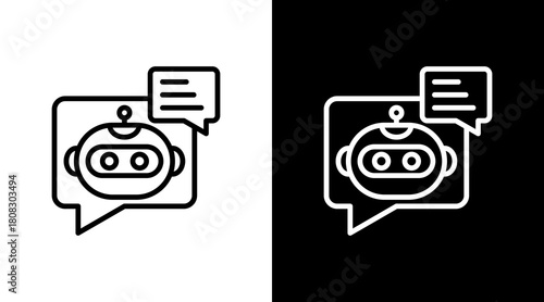 Chatbot With Icon Set Design
