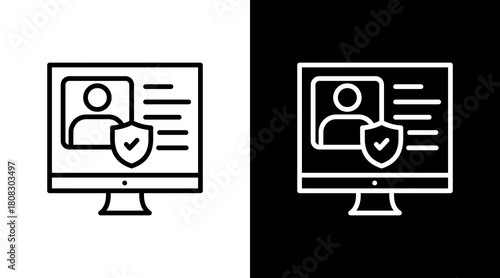 Digital Identity With Icon Set Design