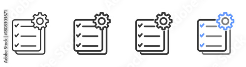 The Ultimate planning Styles with Variations Line of icon set vector illustration