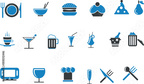 Fast Food and Kitchen Items Vector