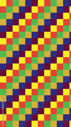 Colorful Square Pattern Background with Vibrant Mosaic Design for Creative Projects and Graphic Applications for Business Use