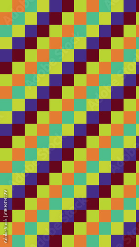 Vibrant Checkerboard Pattern with Alternating Square Colors for Modern and Playful Design Backgrounds and Creative Graphic Projects