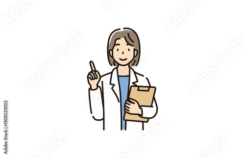 白衣　女性　保険の先生　