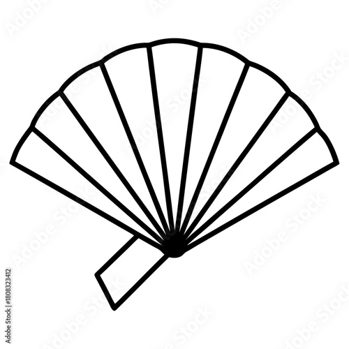Vector illustration of a fan silhouette