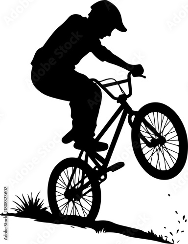 silhouette of a man Bmx Rider