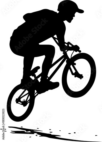 silhouette of a man Bmx Rider