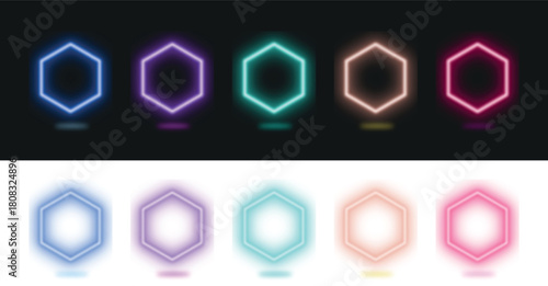 vector illustration of a glowing neon sign