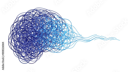 Conceptual illustration showing the journey from mental complexity and confusion to serene clarity and structured resolution