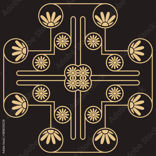 HARVEST TILE PATTERN 16 flat