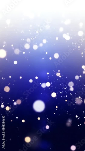 Wallpaper Mural Abstract Blue Bokeh Lights Background with Sparkling Particles. Torontodigital.ca