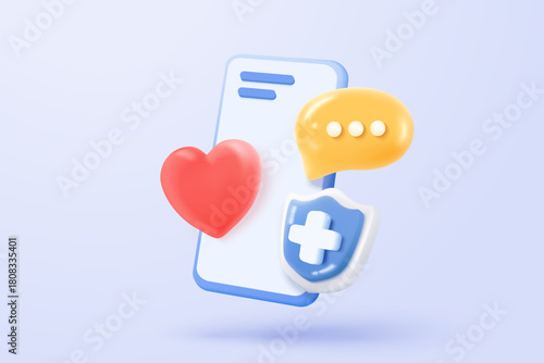 3d pharmacy drug for health pharmaceutical icon signs. cardiology of first aid and health care concepts. Medical symbol of emergency help with clinical. 3d heal medic icon vector render illustration