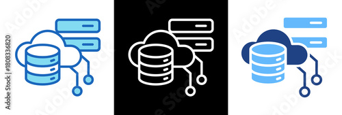 Database triple style icon