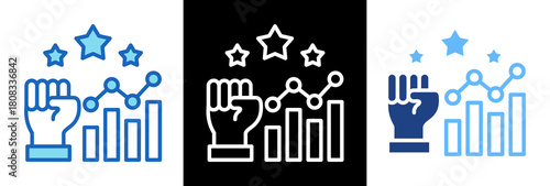 Confidence triple style icon