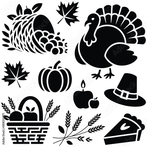 silhouette Thanksgiving icon 