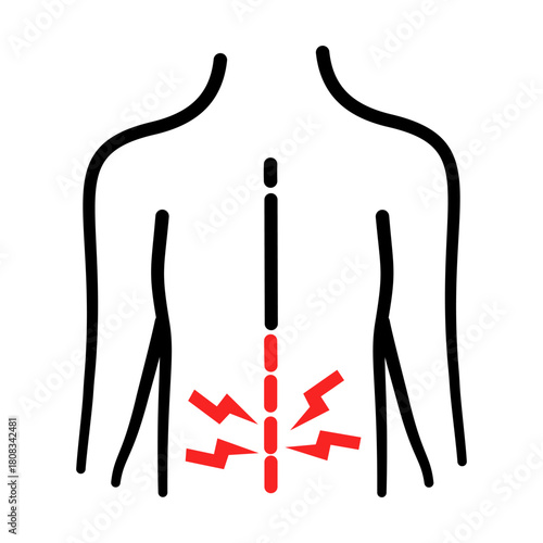 Back pain or a muscle ache. occurs in the lower back region, below the ribs, and can be caused by muscle strains, arthritis, or disk injuries.