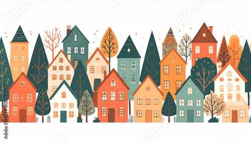 Warm Terra Cotta & Sage Doodle Icons for Real Estate Ad