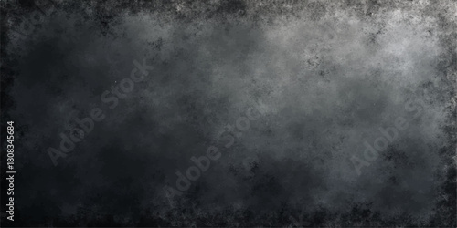 Dark night sky storm clouds with old grunge paper texture and black smoke pattern