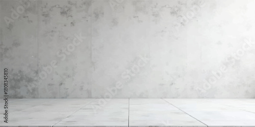 Empty interior room with dirty gray concrete wall and floor for design backdrop texture