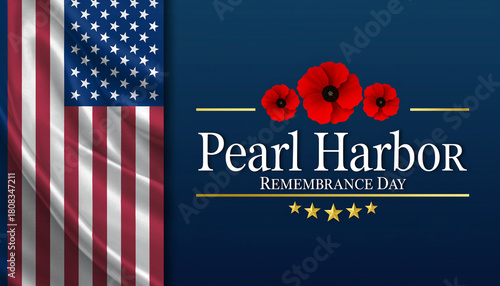 Pearl Harbor Remembrance Day Memorial Design.