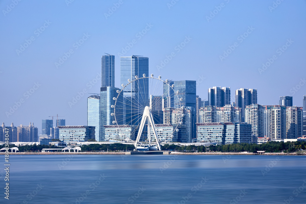 Naklejka premium Shenzhen city skyline