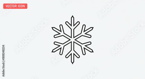 Download snowflake vector icon symbol winter christmas design element graphic frost ice crystal isolated art