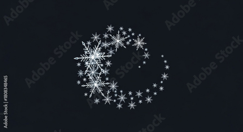 Winter snowflake background design with christmas snow crystal pattern for holiday season decoration art