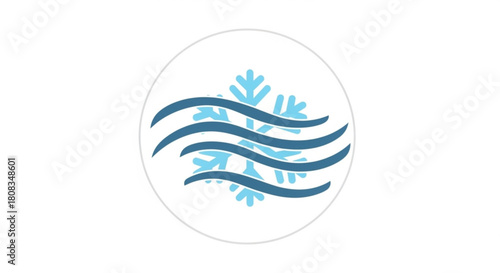 Air conditioning snowflake vector illustration for hvac system repair and maintenance services design element