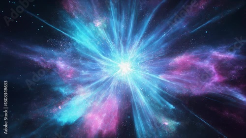 Wallpaper Mural Stunning cosmic explosion with vibrant colors and starry background for space-themed projects Torontodigital.ca