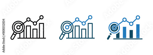 Data Insights icon line vector
