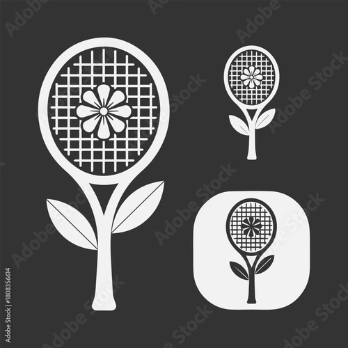 Badminton Shuttlecocks Icon New Design Black And White