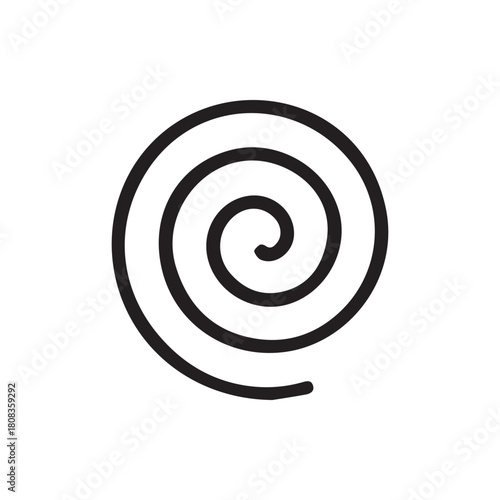 Mesmerizing black spiral design a hypnotic swirl on a pristine white background