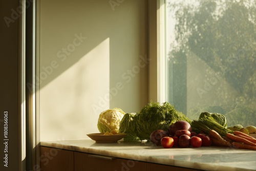 modern kitchen featuring sleek ultrabright refrigerator that provides virtual recipe suggestions