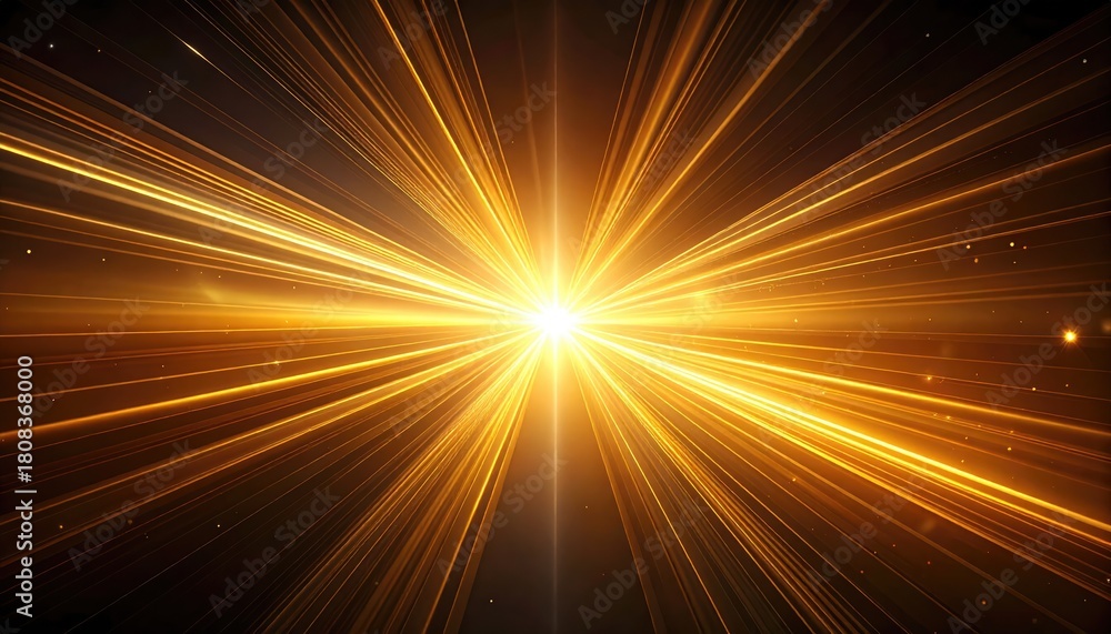Obraz premium A bright, radiant starburst of golden light emanating outwards, creating a powerful visual impact