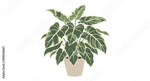 Bring nature indoors with this lush potted plant, perfect for adding a touch of vibrant greenery to any modern home or office space decor design