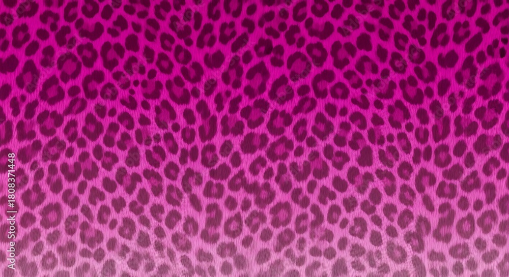 Obraz premium Pink Leopard Print Gradient Background Seamless Pattern.