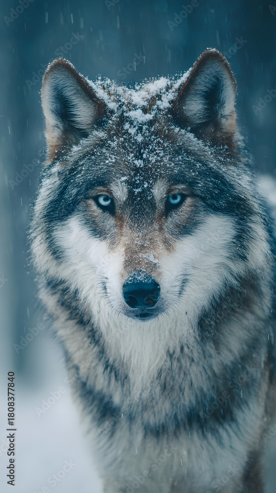 Fototapeta premium wolf in winter