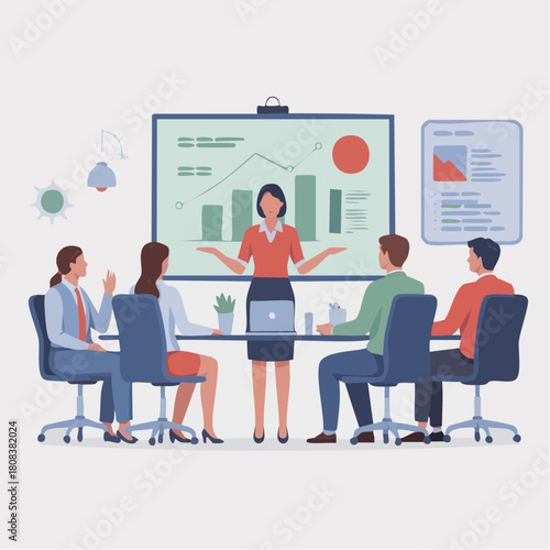 Business team in silhouette having a conference meeting at the office table