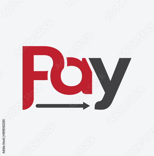 pay letter text design vector, creative and modern minimal pay word sent maney pay , all pay text unique and digital, just one design pay