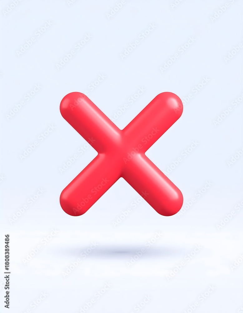 Fototapeta premium A 3D render of a glossy, red